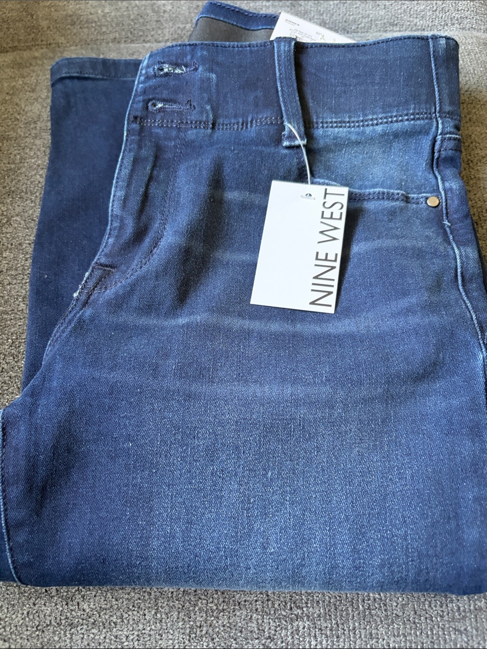 Nine West Women's Dark Blue Slim Straight Leg Jeans